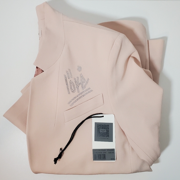 Zadig & Voltaire Very Love Strass Blazer With Rhinestones - Pale Pink Size EU 40 - Picture 4 of 13